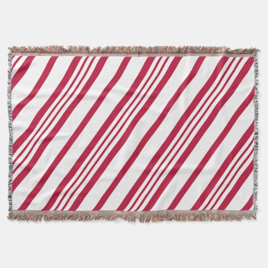 Christmas Candy Cane Stripe Decke (Vorderseite)