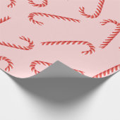 Christmas Candy Cane Stripe Geschenkpapier (Ecke)