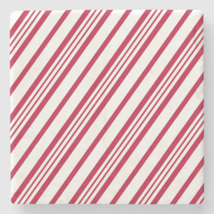 Christmas Candy Cane Stripe Steinuntersetzer