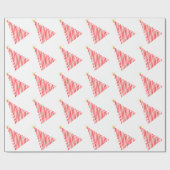 Christmas Candy Cane Striped Tree Geschenkpapier (Flach)