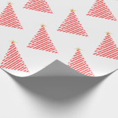 Christmas Candy Cane Striped Tree Geschenkpapier (Ecke)