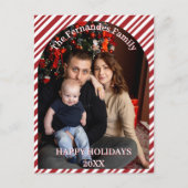 Christmas Candy Cane Stripes Cutsom Postkarte (Vorderseite)