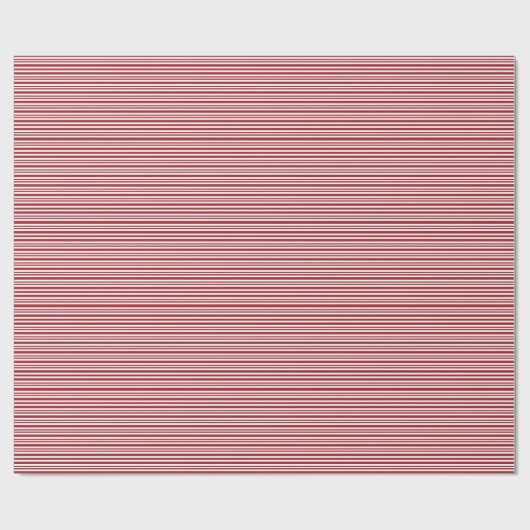 Christmas Candy Cane Stripes Geschenkpapier (Flach)