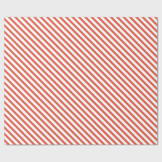 Christmas Candy Cane Stripes Geschenkpapier (Flach)
