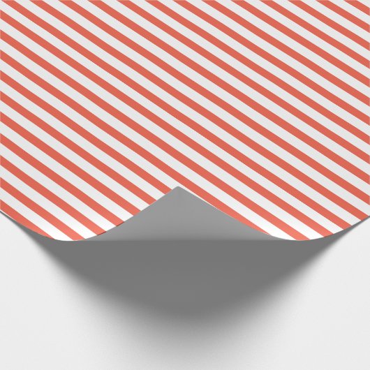 Christmas Candy Cane Stripes Geschenkpapier (Ecke)