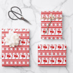 Christmas Candy Cane Stripes Geschenkpapier Set<br><div class="desc">Christmas gift wrapping paper three piece sheet set with red and white candy cane stripes,  peppermint candies and candy canes.  Adjust the pattern size to your preference on each sheet of wrapping paper. Adorable pattern design for candy cane lovers!</div>