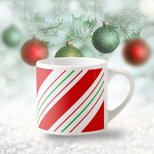 Christmas Candy Cane Stripes ID259 Espressotasse