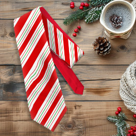 Christmas Candy Cane Stripes ID259 Krawatte