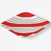 Christmas Candy Cane Stripes ID259 Pappteller (Gewinkelt)