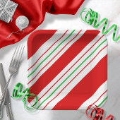 Christmas Candy Cane Stripes ID259 Pappteller