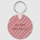 Christmas Candy Cane Stripes keychain Schlüsselanhänger (Vorderseite)