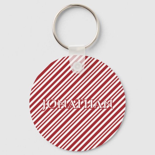 Christmas Candy Cane Stripes keychain Schlüsselanhänger (Rückseite)