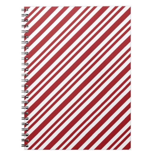 Christmas Candy Cane Stripes Notizblock (Vorderseite)