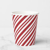 Christmas Candy Cane Stripes Pappbecher (Rückseite)