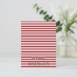 Christmas Candy Cane Stripes Postkarte