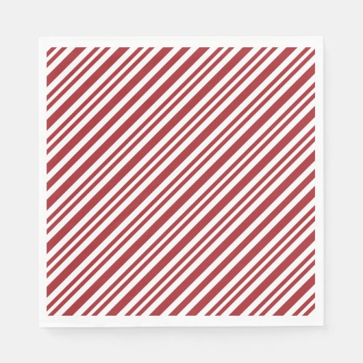 Christmas Candy Cane Stripes Serviette (Vorderseite)