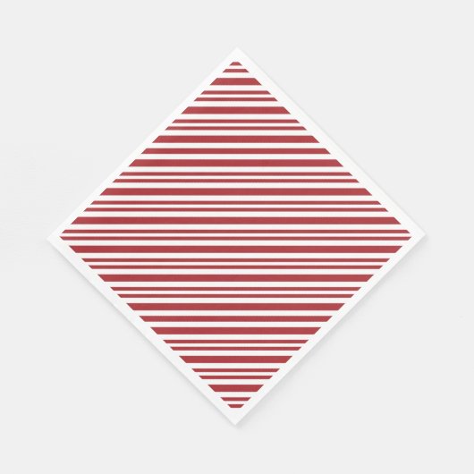Christmas Candy Cane Stripes Serviette (Ecke)