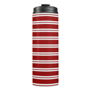 Christmas Candy Cane Stripes Thermosbecher