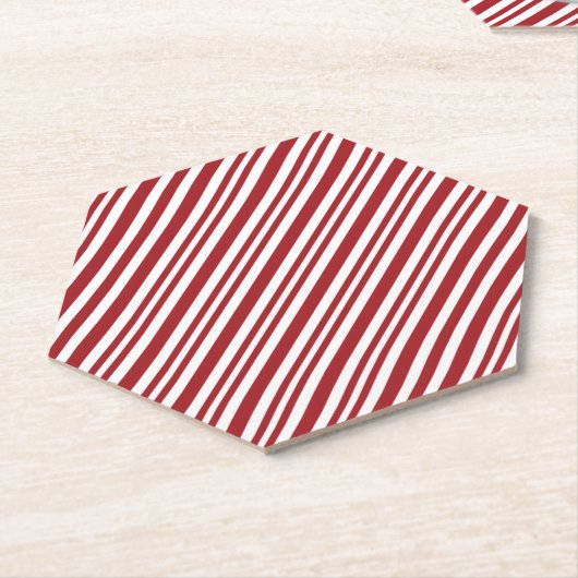 Christmas Candy Cane Stripes Untersetzer (angewinkelt)