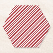 Christmas Candy Cane Stripes Untersetzer (Vorderseite)