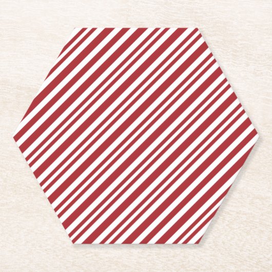 Christmas Candy Cane Stripes Untersetzer (Vorderseite)