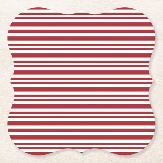 Christmas Candy Cane Stripes Untersetzer (Vorderseite)