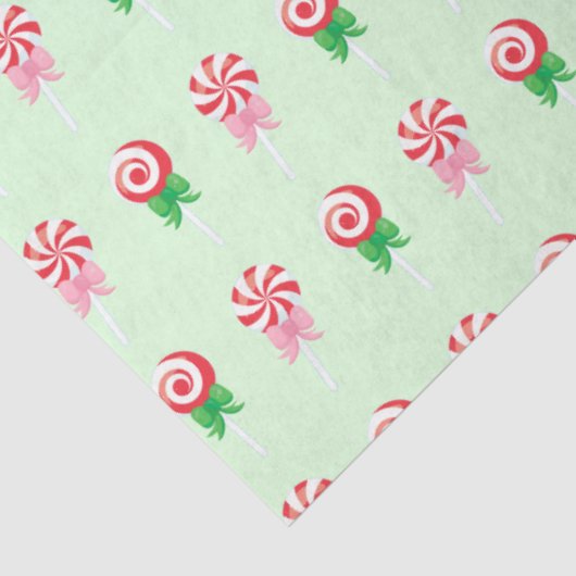 Christmas Candy Cane Wirbel Pattern Seidenpapier (Ausschnitt)