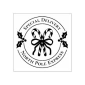 Christmas Candy Cane Wood Art Stamp Gummistempel (Prägung)