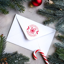 Christmas Candy Cane Wood Art Stamp Permastempel