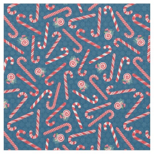 Christmas Candy Canes Fabric Stoff (Nahaufnahme)