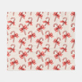 Christmas Candy Canes Fleecedecke (Vorderseite (Horizontal))