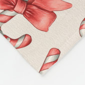Christmas Candy Canes Fleecedecke (Ecke)