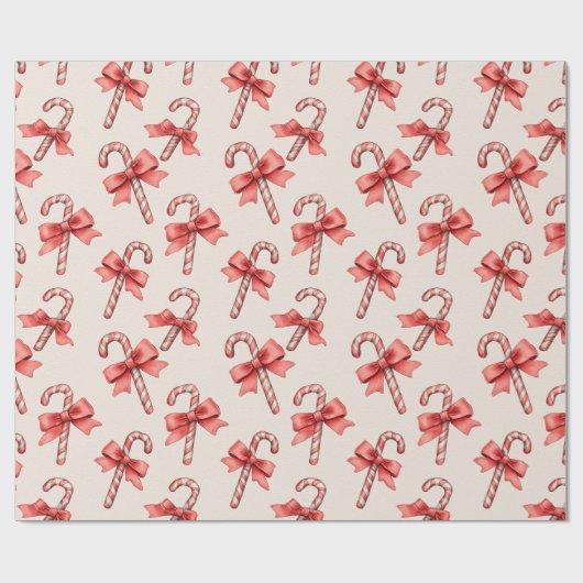 Christmas Candy Canes Geschenkpapier (Flach)