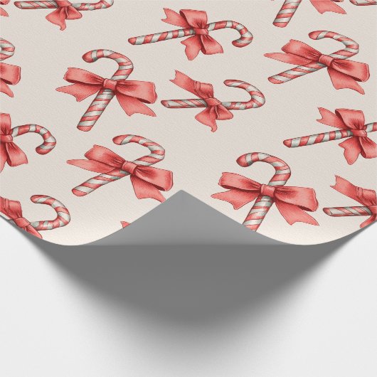 Christmas Candy Canes Geschenkpapier (Ecke)