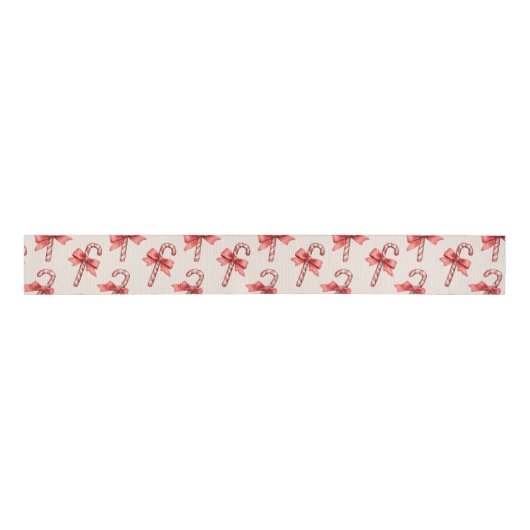 Christmas Candy Canes Ripsband (Vorderseite)