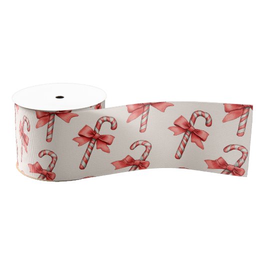 Christmas Candy Canes Ripsband (Spule)