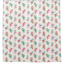 Christmas Candy Canes with Bows - Green & White