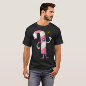 Christmas Candy Canes with Xmas Lights Funny Candy T-Shirt (Vorne ganz)