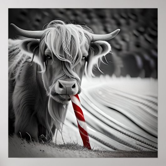 Christmas Candy Critters Highland Cow Poster (Vorne)