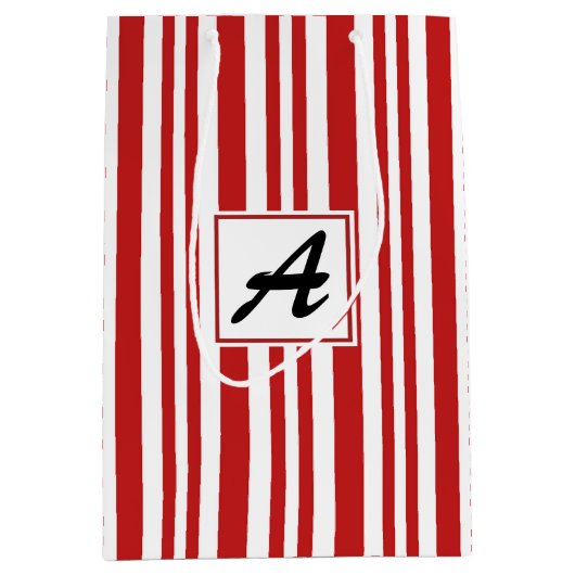 Christmas Candy Monogram Mittlere Geschenktüte (Vorderseite)