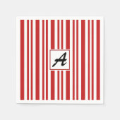 Christmas Candy Monogram Serviette (Vorderseite)