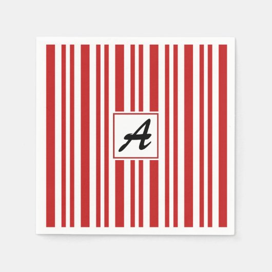 Christmas Candy Monogram Serviette (Vorderseite)