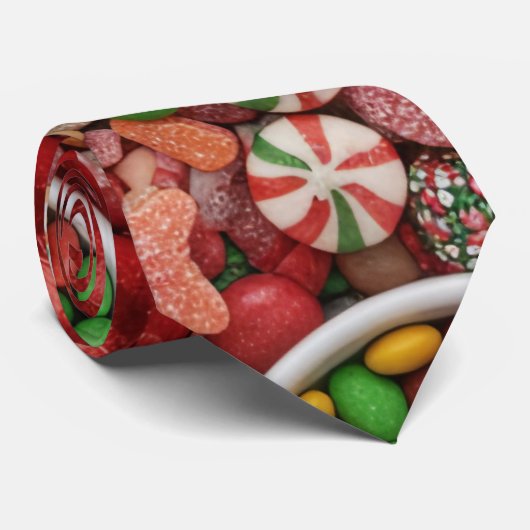 Christmas Candy Neck Tie Krawatte (Gerollt)