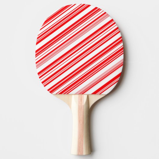 Christmas Candy Red White Stripes 4Carl Tischtennis Schläger (Vorderseite)