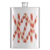 Christmas Candy Red White Vector Design Flachmann (Vorderseite)