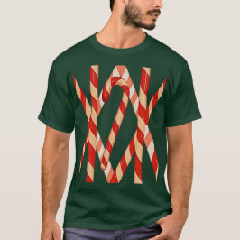 Christmas Candy Red White Vector Design T-Shirt