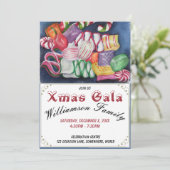 CHRISTMAS CANDY XMAS GALA PARTY EINLADUNG (Stehend Vorderseite)