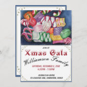 CHRISTMAS CANDY XMAS GALA PARTY EINLADUNG (Vorne/Hinten)