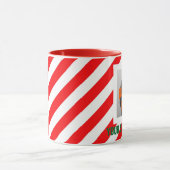 CHRISTMAS CANDY ZURÜCK ROT WEISS PERSONALISIERT TASSE (Zentrum)