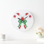 CHRISTMAS CANDYCANES GROßE WANDUHR (Zuhause)